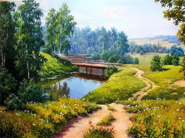 Painting By Numbers Oil Painting Landscape Home Decor