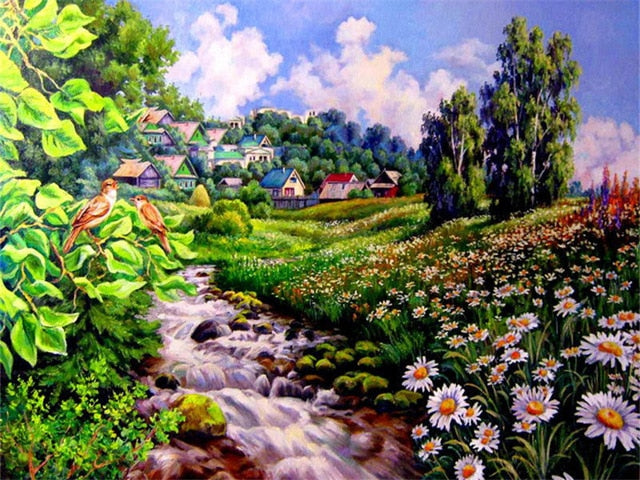 Painting By Numbers Oil Painting Landscape Home Decor