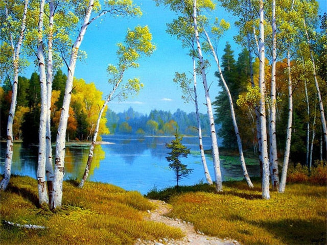 Painting By Numbers Oil Painting Landscape Home Decor