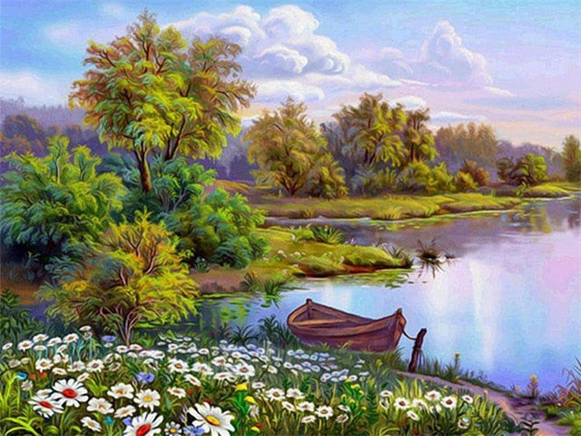 Painting By Numbers Oil Painting Landscape Home Decor