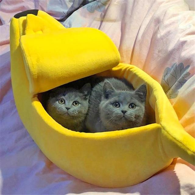 Cat Bed Banana Shape