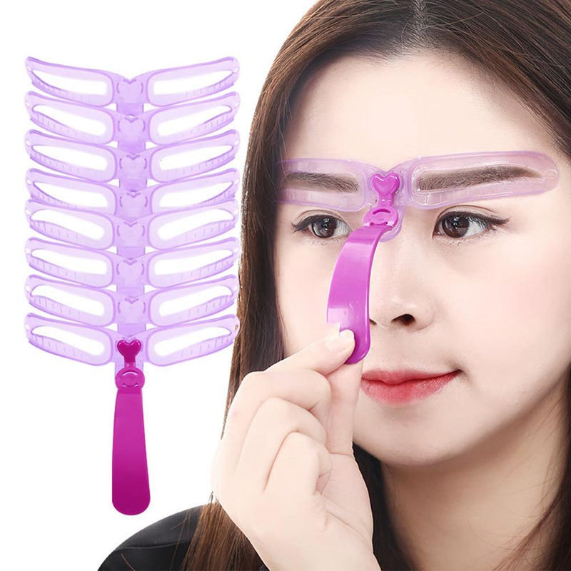 Eyebrow Shaping 8-in-1 Eyebrow Stencil Kit Grooming Card